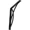 Ekena Millwork Miller Wrought Iron Bracket, (Single center brace), Powder Coated Black 1 1/2"W x 12"D x 15"H BKTM01X12X15SMI - alternate 1